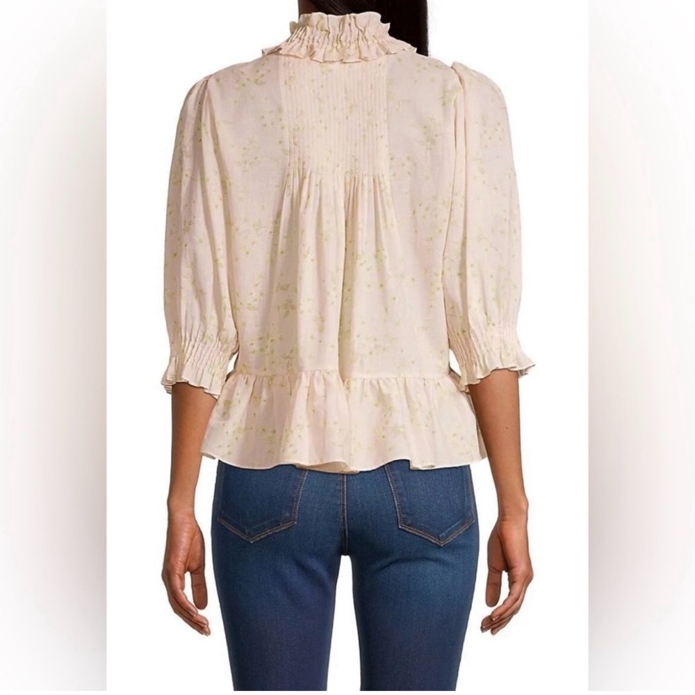 Rebecca Taylor Adela Viole Blush Floral Blouse - Picture 3 of 9